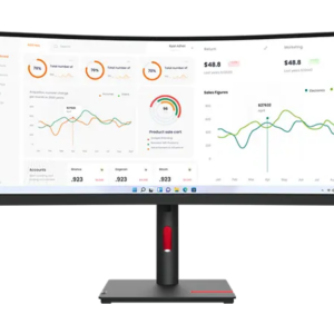 63D4GAT1UK Lenovo ThinkVision T34w-30 34" Curved UWQHD USB-C Monitor