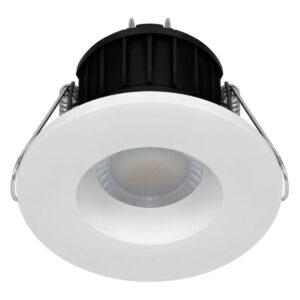 Phoebe LED Downlight Fire Rated 8.5W (50W Eqv) Tri-Colour CCT White and Brushed Nickel IP65 - 12639