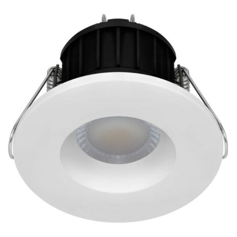 Phoebe LED Downlight Fire Rated 8.5W (50W Eqv) Tri-Colour CCT White and Brushed Nickel IP65 - 12639