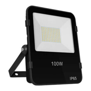 Phoebe LED Floodlight 100W Cool White Atlas 110° Black Powder Coat - 12103