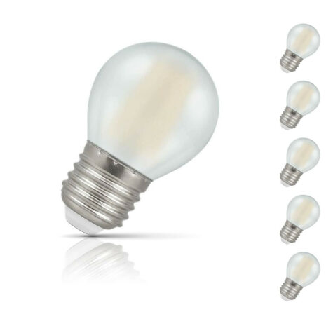 Crompton Golfball LED Light Bulb E27 5W (40W Eqv) Warm White 5-Pack Pearl - 7277