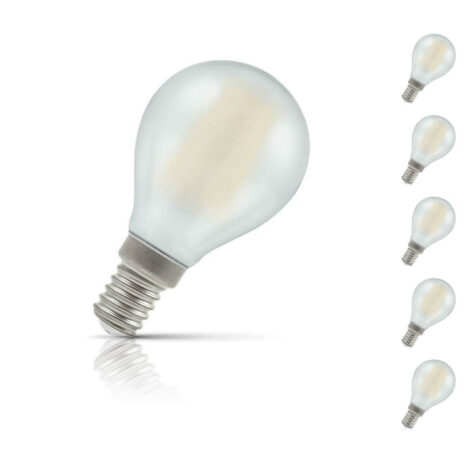 Crompton Golfball LED Light Bulb E14 5W (40W Eqv) Warm White 5-Pack Pearl - 7284a