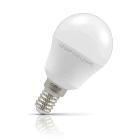 Crompton Golfball LED Light Bulb E14 4.9W (40W Eqv) Daylight Opal - 11588