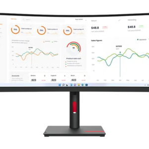 63D4ZAT1UK Lenovo ThinkVision T34w-30 34" Monitor with ThinkVision MC60 Monitor Webcam