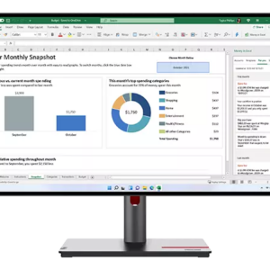 63A1GAT1UK Lenovo ThinkVision P27h-30 27" QHD USB-C-Docking Monitor