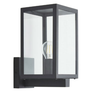 Zink HESTIA Outdoor Glass Panel Box Lantern Anthracite - ZN-38205-ANTH