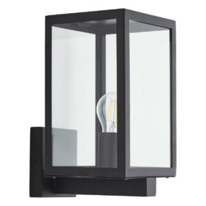 Zink HESTIA Outdoor Glass Panel Box Lantern Black - ZN-38205-BLK