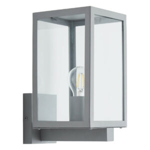 Zink HESTIA Outdoor Glass Panel Box Lantern Silver - ZN-38205-SIL