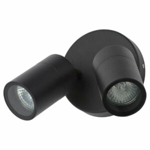 Zink LETO Adjustable Twin Outdoor Spotlight Black - ZN-34018-SBLK