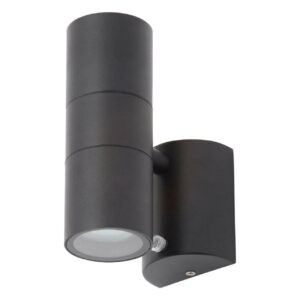 Zink LETO Outdoor Up and Down Wall Light with Dusk Til Dawn Sensor Black - ZN-34022-BLK