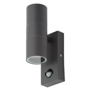 Zink LETO Outdoor Up and Down Wall Light with PIR Anthracite Grey - ZN-29179-ANTH