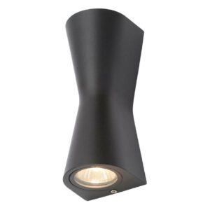 Zink SKYE Outdoor Double Cone Up and Down Wall Light Black - ZN-29347-BLK